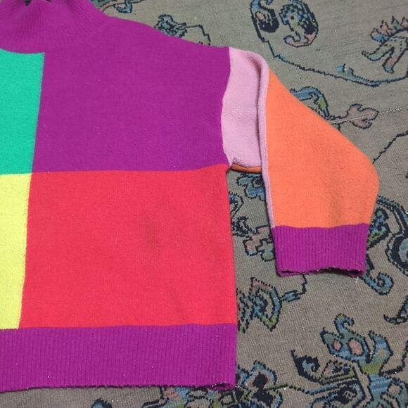 80's Colorblock Sweater by Sweet Claire - Picture 5 of 7